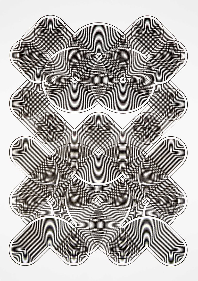 ✒️ Monochrome Moiré N°1