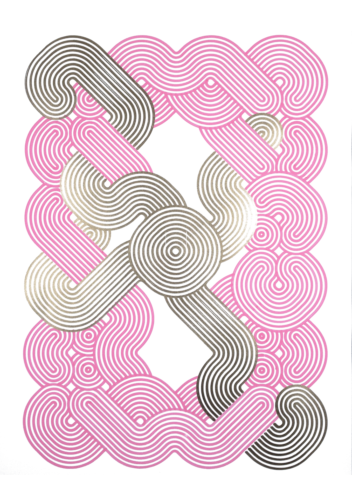 đ„ pink&gold Blended Squares N°20B