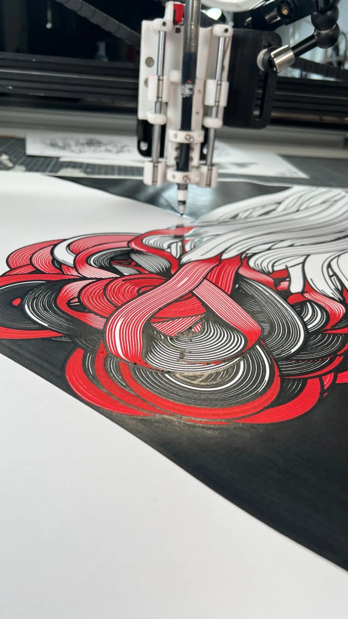 ARN Shot on the pen plotter, detail